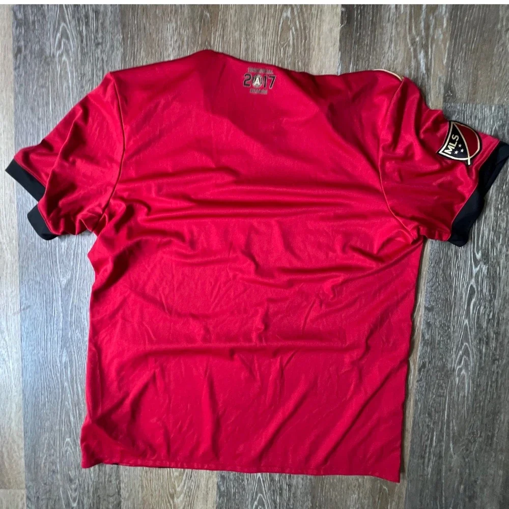 Adidas Soccer Jersey Mens XL Red Black Atlanta United FC 2017 Inaugural Season